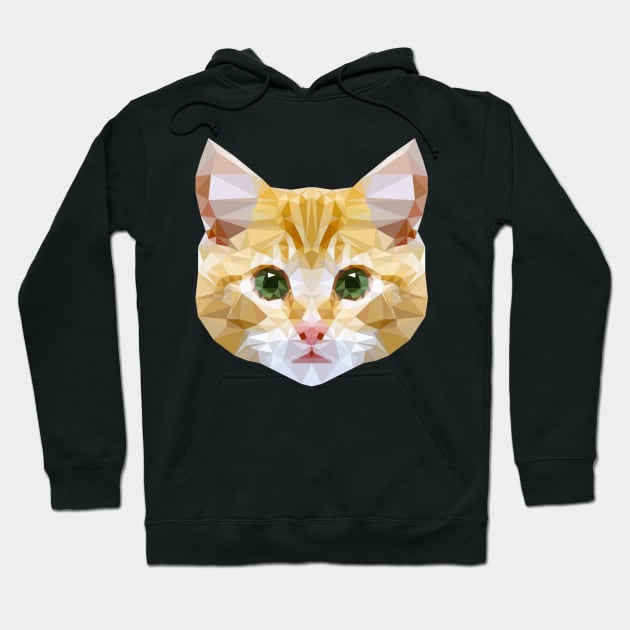 Low Poly Kitty Cat Hoodie by SchaubDesign